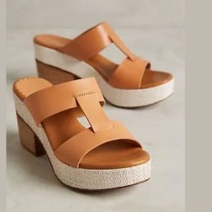 Anthropologie Miss Albright Anjal Slides, Tan, 9W